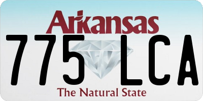 AR license plate 775LCA
