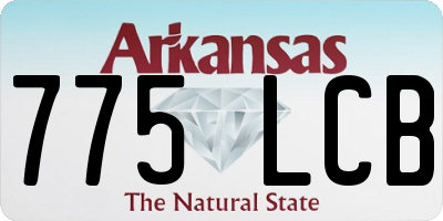 AR license plate 775LCB