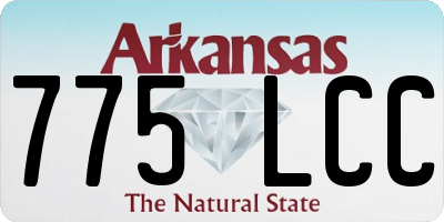 AR license plate 775LCC