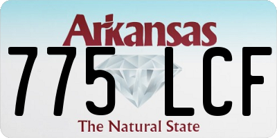 AR license plate 775LCF