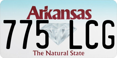 AR license plate 775LCG