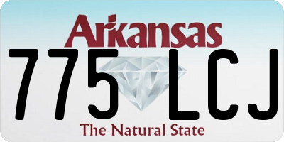 AR license plate 775LCJ