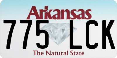 AR license plate 775LCK
