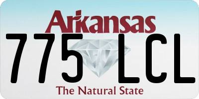 AR license plate 775LCL