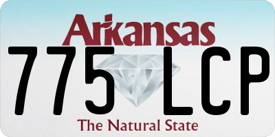 AR license plate 775LCP