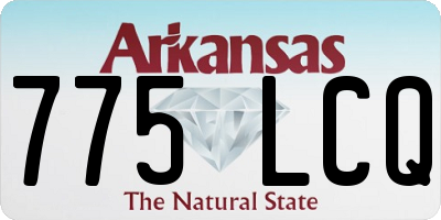 AR license plate 775LCQ