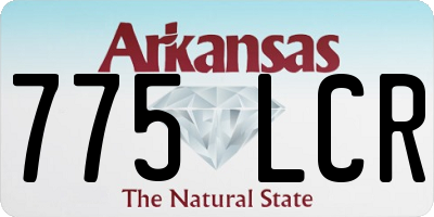 AR license plate 775LCR