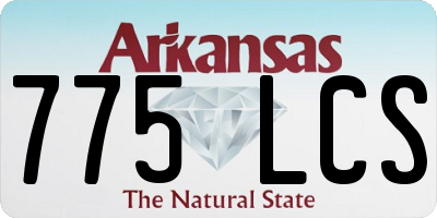 AR license plate 775LCS