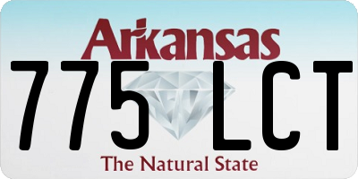 AR license plate 775LCT