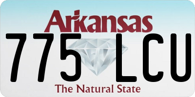 AR license plate 775LCU