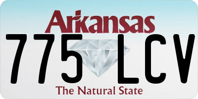 AR license plate 775LCV