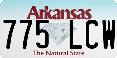 AR license plate 775LCW