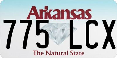 AR license plate 775LCX