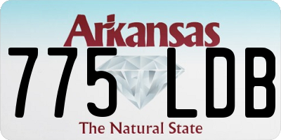 AR license plate 775LDB