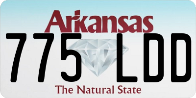 AR license plate 775LDD