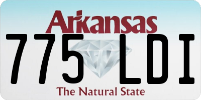 AR license plate 775LDI