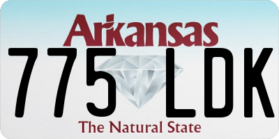 AR license plate 775LDK