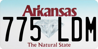 AR license plate 775LDM