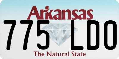 AR license plate 775LDO