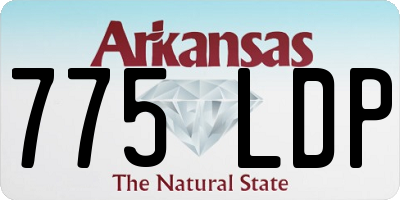 AR license plate 775LDP