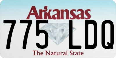AR license plate 775LDQ