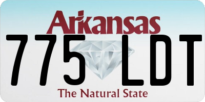 AR license plate 775LDT