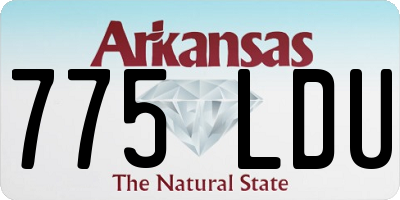AR license plate 775LDU