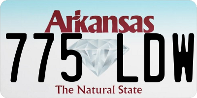 AR license plate 775LDW