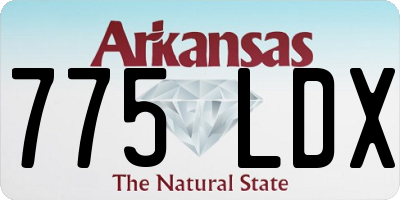 AR license plate 775LDX