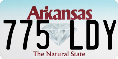 AR license plate 775LDY
