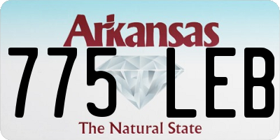 AR license plate 775LEB