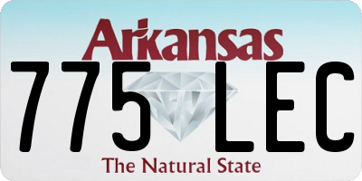 AR license plate 775LEC