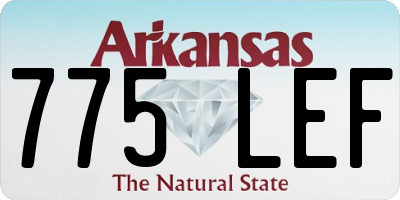 AR license plate 775LEF