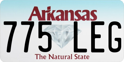 AR license plate 775LEG