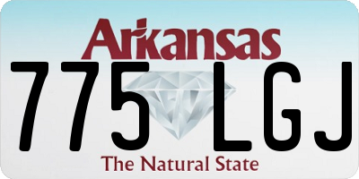 AR license plate 775LGJ