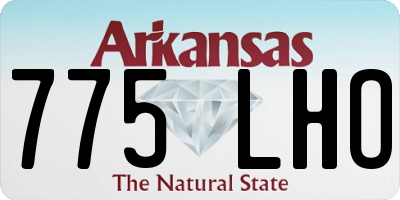 AR license plate 775LHO