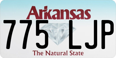 AR license plate 775LJP