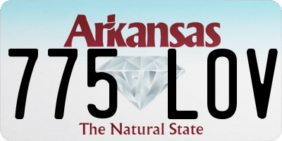 AR license plate 775LOV