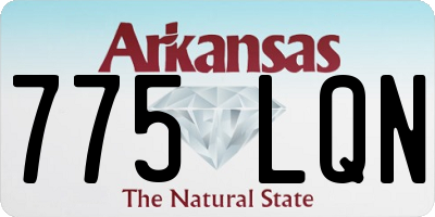 AR license plate 775LQN