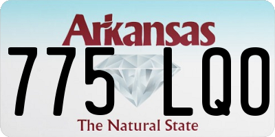 AR license plate 775LQO