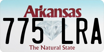 AR license plate 775LRA