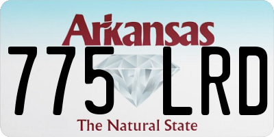 AR license plate 775LRD