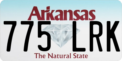 AR license plate 775LRK