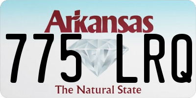 AR license plate 775LRQ