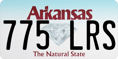 AR license plate 775LRS