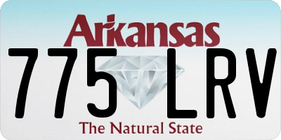AR license plate 775LRV