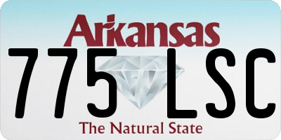 AR license plate 775LSC