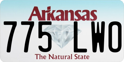 AR license plate 775LWO