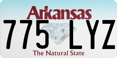 AR license plate 775LYZ