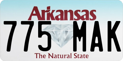 AR license plate 775MAK